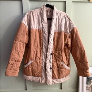 Free People Poplin Quilted Puffer Jacket